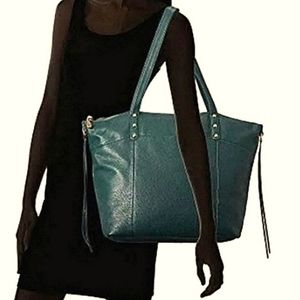 HOBO 'Dustin' Vintage Hunter Green Pebbled Leather Shoulder Bag Tote